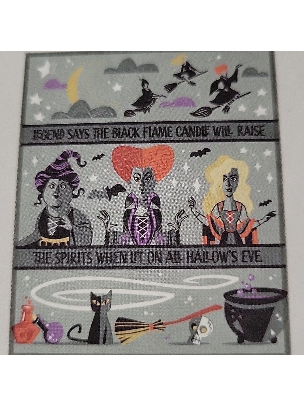 NWT Disney Hocus Pocus Black Flame Candle Blanket, 50x60